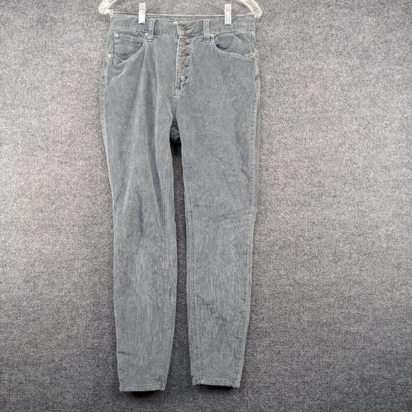 We The Free Women's Skinny Leg Corduroy Jeans Blue 27 Button Fly 5-Pocket - Picture 2 of 12